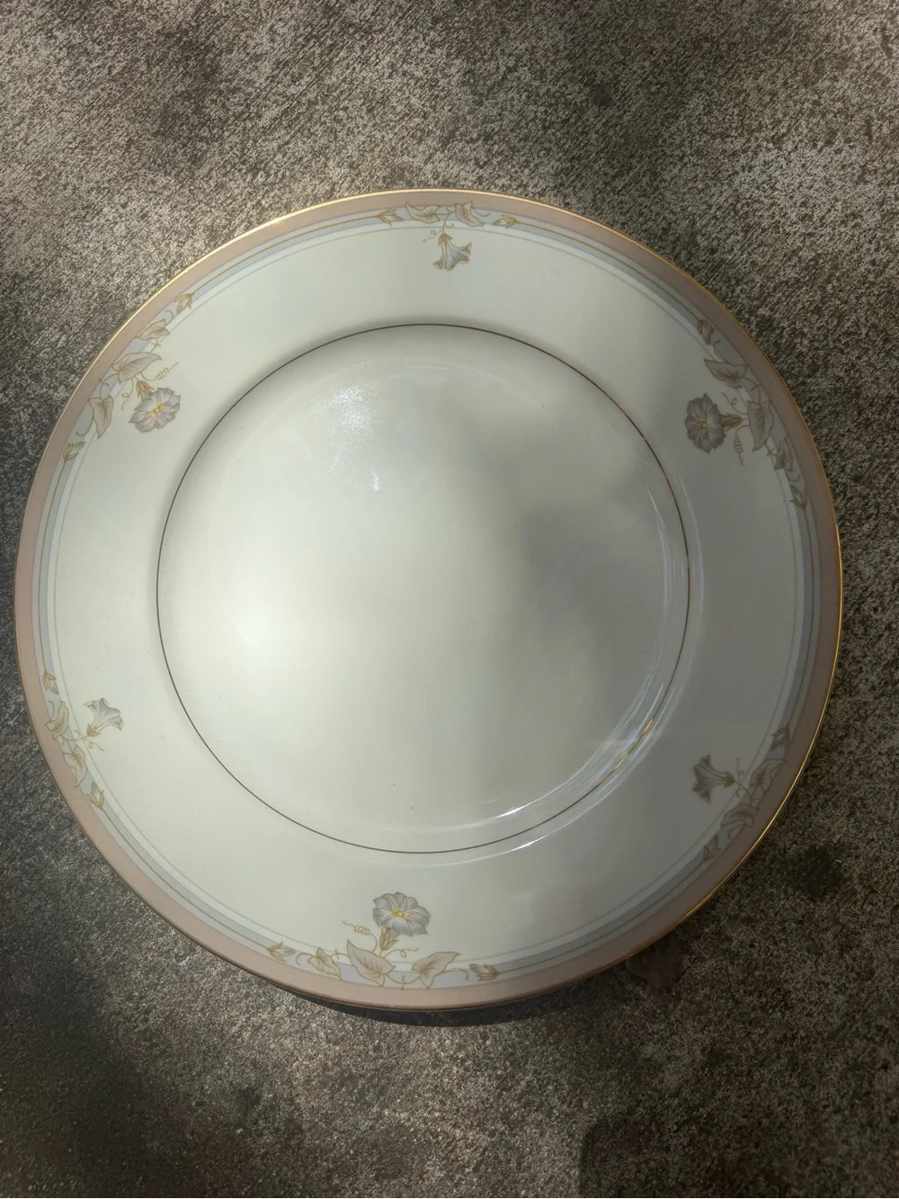 Set of 2 Mikasa Classic Floral Gold-Rimmed Dinner Plate - White and Gold
